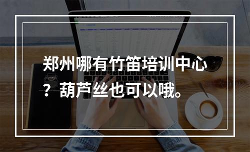 郑州哪有竹笛培训中心？葫芦丝也可以哦。