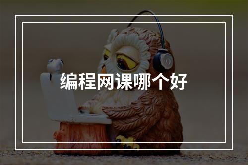 编程网课哪个好