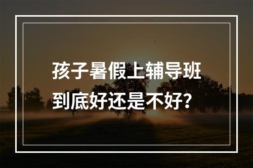 孩子暑假上辅导班到底好还是不好？