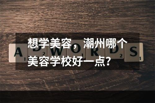 想学美容，潮州哪个美容学校好一点？