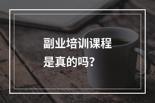 副业培训课程是真的吗？