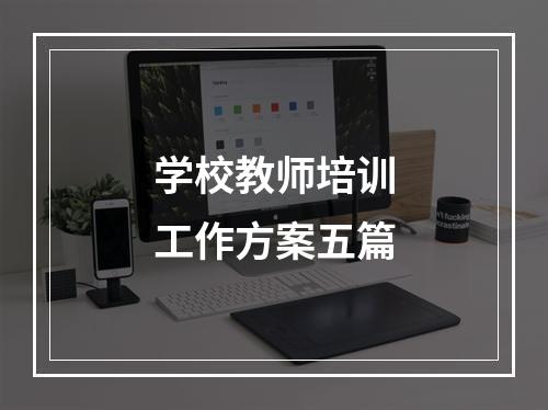 学校教师培训工作方案五篇