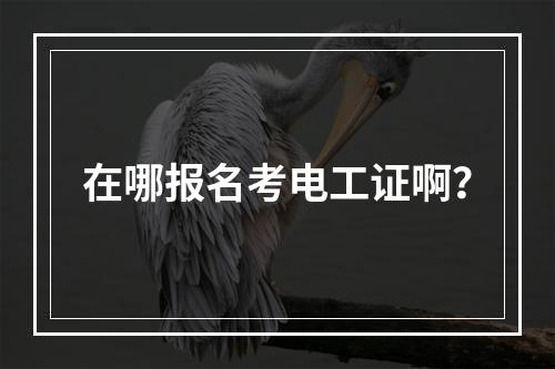 在哪报名考电工证啊？