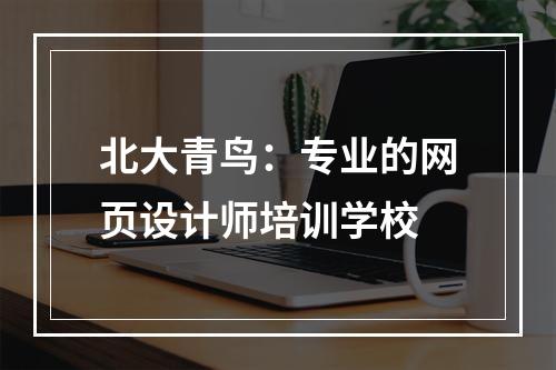 北大青鸟：专业的网页设计师培训学校