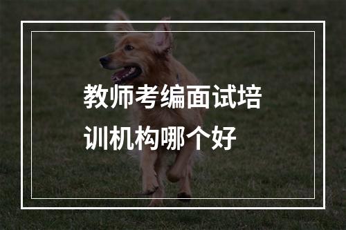 教师考编面试培训机构哪个好