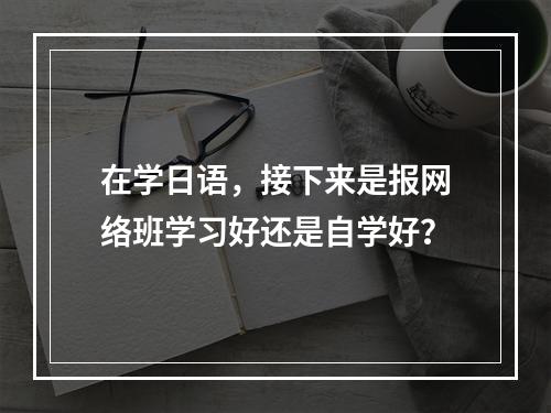 在学日语，接下来是报网络班学习好还是自学好？