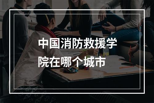 中国消防救援学院在哪个城市