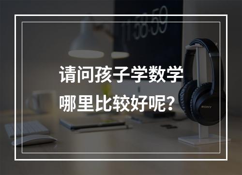 请问孩子学数学哪里比较好呢？