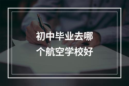 初中毕业去哪个航空学校好