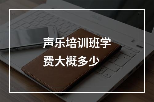 声乐培训班学费大概多少