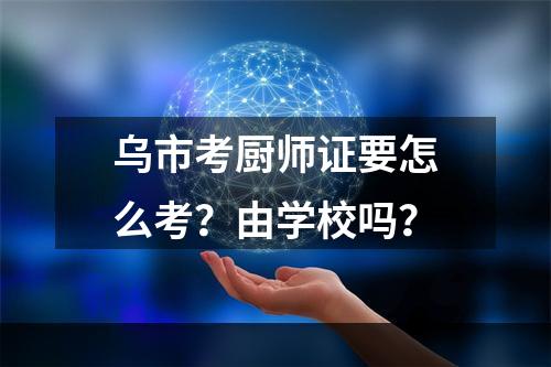 乌市考厨师证要怎么考？由学校吗？