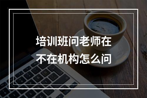 培训班问老师在不在机构怎么问