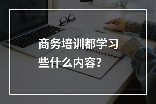 商务培训都学习些什么内容？