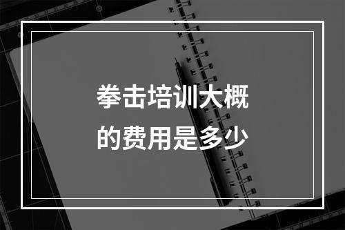 拳击培训大概的费用是多少