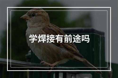 学焊接有前途吗