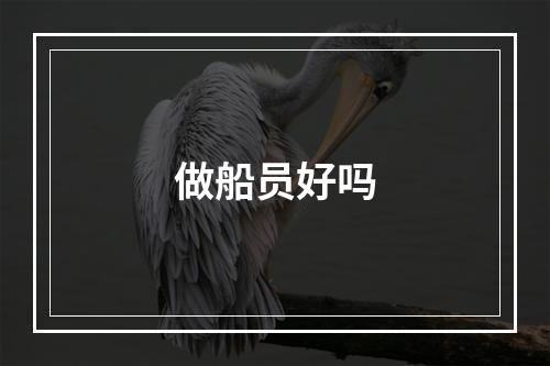 做船员好吗