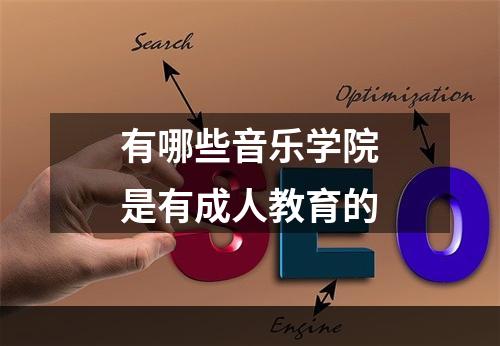 有哪些音乐学院是有成人教育的