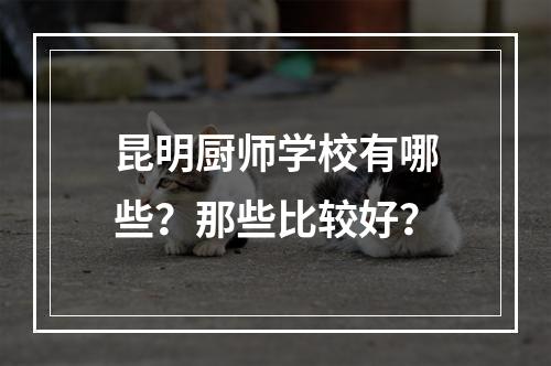 昆明厨师学校有哪些？那些比较好？