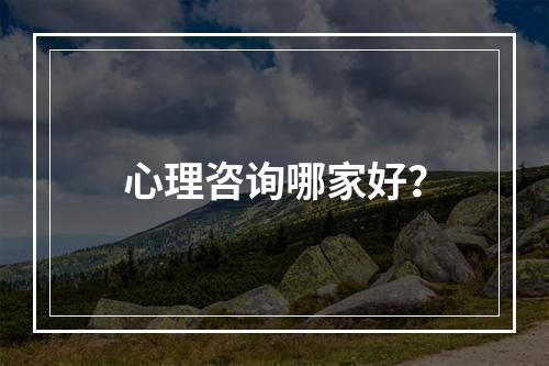 心理咨询哪家好？