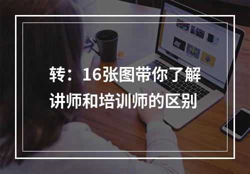 转：16张图带你了解讲师和培训师的区别