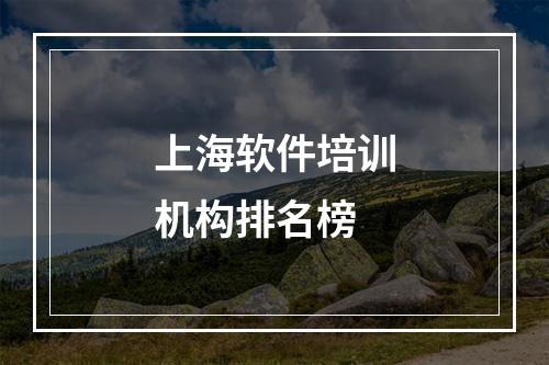 上海软件培训机构排名榜