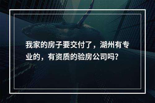 我家的房子要交付了，湖州有专业的，有资质的验房公司吗？