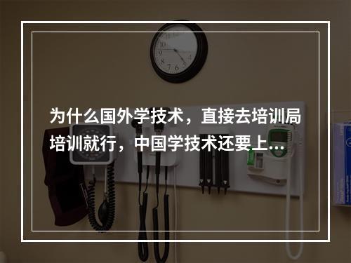 为什么国外学技术，直接去培训局培训就行，中国学技术还要上学最后也没学到技术，还不如培训能学到技术？