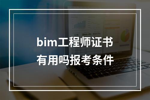 bim工程师证书有用吗报考条件