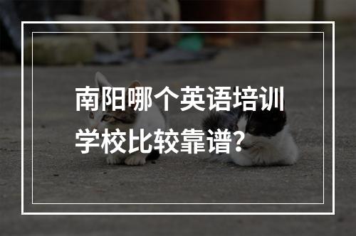 南阳哪个英语培训学校比较靠谱？