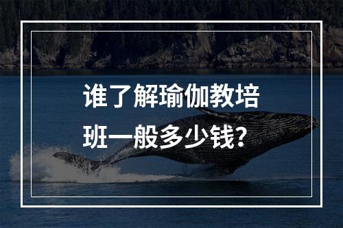 谁了解瑜伽教培班一般多少钱？