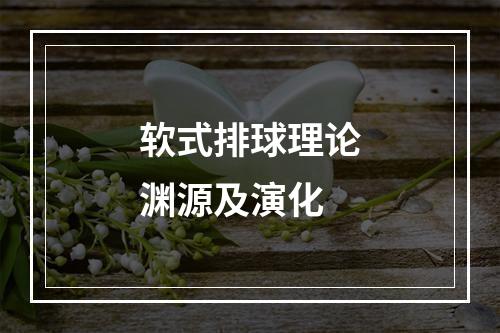 软式排球理论渊源及演化