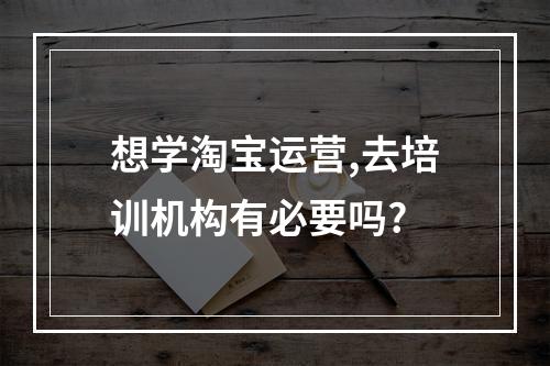 想学淘宝运营,去培训机构有必要吗?