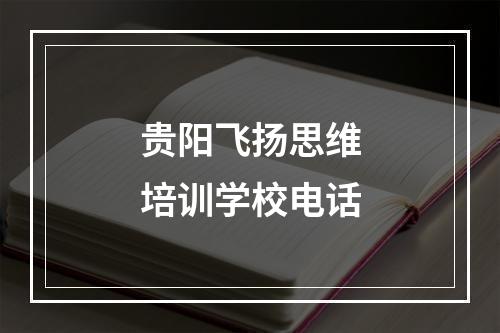 贵阳飞扬思维培训学校电话