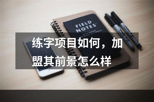 练字项目如何，加盟其前景怎么样