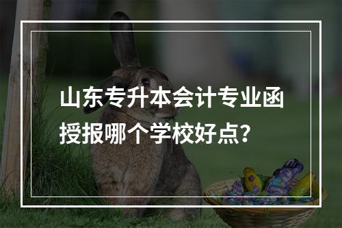 山东专升本会计专业函授报哪个学校好点？