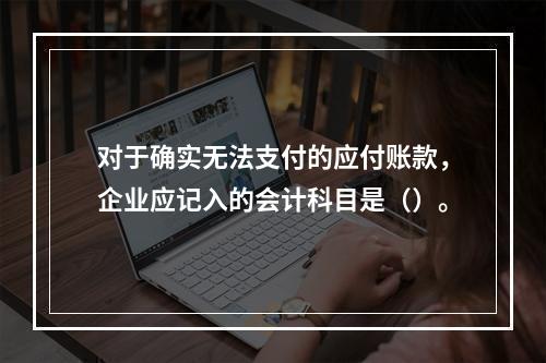 对于确实无法支付的应付账款，企业应记入的会计科目是（）。