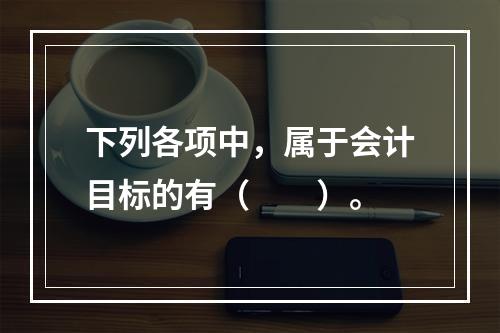 下列各项中，属于会计目标的有（　　）。