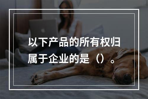 以下产品的所有权归属于企业的是（）。