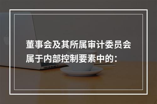 董事会及其所属审计委员会属于内部控制要素中的：