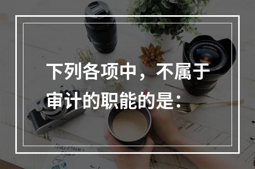 下列各项中，不属于审计的职能的是：