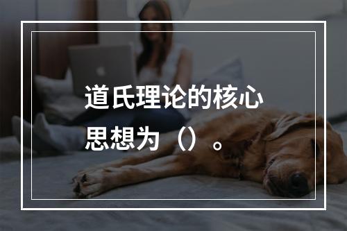 道氏理论的核心思想为（）。