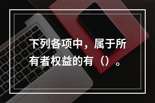 下列各项中，属于所有者权益的有（）。