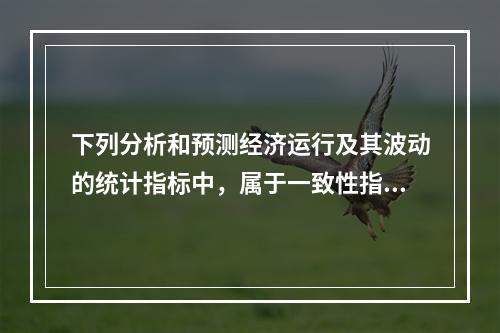 下列分析和预测经济运行及其波动的统计指标中，属于一致性指标的