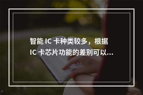 智能 IC 卡种类较多，根据 IC 卡芯片功能的差别可以将其