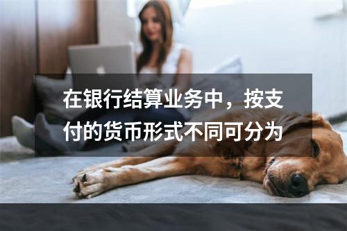 在银行结算业务中，按支付的货币形式不同可分为