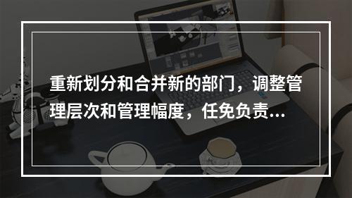 重新划分和合并新的部门，调整管理层次和管理幅度，任免负责人，