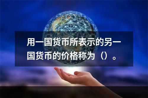 用一国货币所表示的另一国货币的价格称为（）。