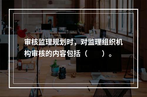 审核监理规划时，对监理组织机构审核的内容包括（　　）。