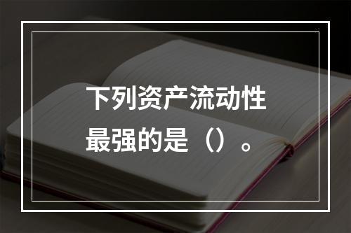 下列资产流动性最强的是（）。