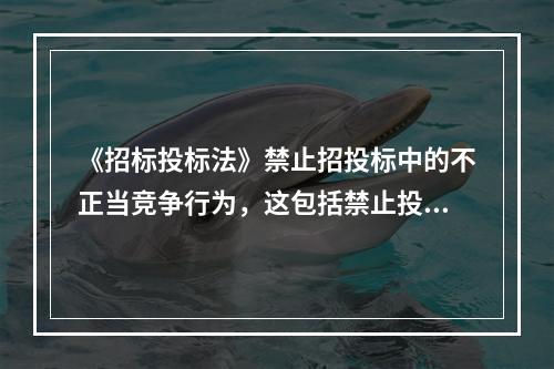 《招标投标法》禁止招投标中的不正当竞争行为，这包括禁止投标人